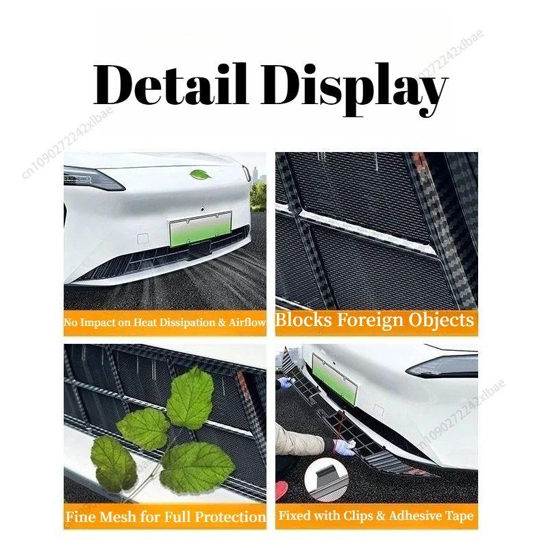 Front Grille Insect Screen Radiator Protective Dust Net No Removal Modification For AION Y Plus UMO 5 (Umo 5) 2023-2026