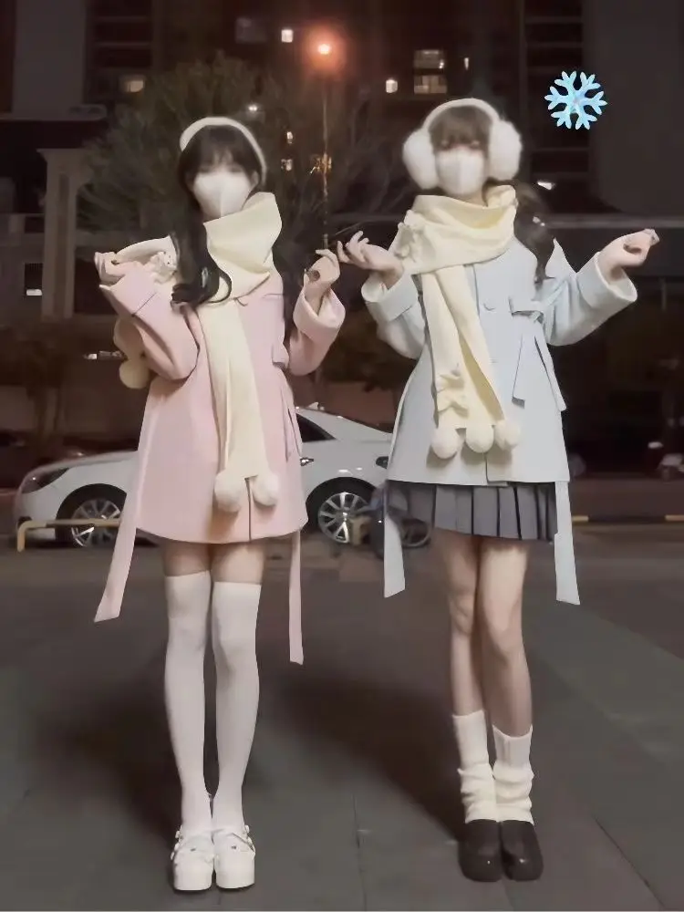 اليابانية Kawaii لوليتا فستان حلو 2025 المرأة Y2k الجمالية لطيف فساتين غير رسمية واحدة الصدر الدانتيل تنورة الحفلات الخريف الشتاء #3