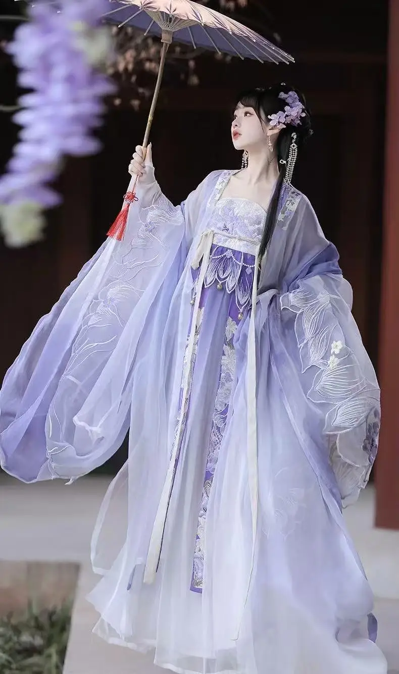 

Original Women's Hanfu Traditional Heavy Industry Embroideries Costume Tang Dynasty Hezi Skirt Girls Halloween Cosplay Clothing