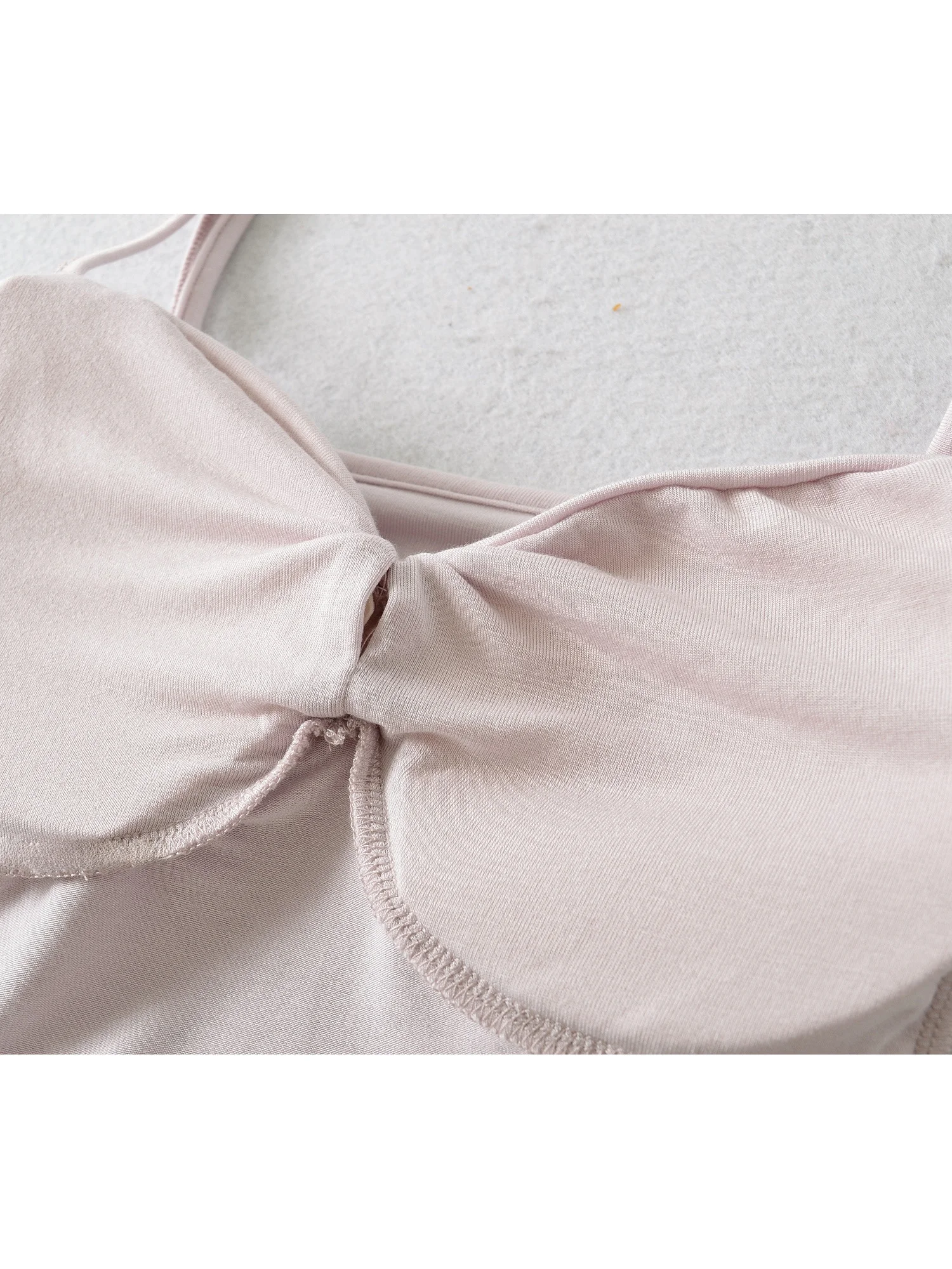 Sexy Pure Desire Anti-Light Brustpolster Ort Bal Basisschicht gefaltetes, faltiges Trägeroberteil für Damen, trendige Damenweste