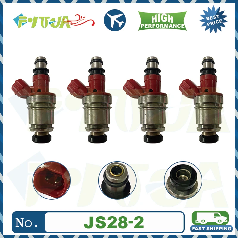 

4pcs Fuel injector JS28-2 For suzuki Aerio Esteem Sidekick for Suzuki Isuzu 1.8 2.0 2.3 2.6L JS282 15710-77EA00 NEW