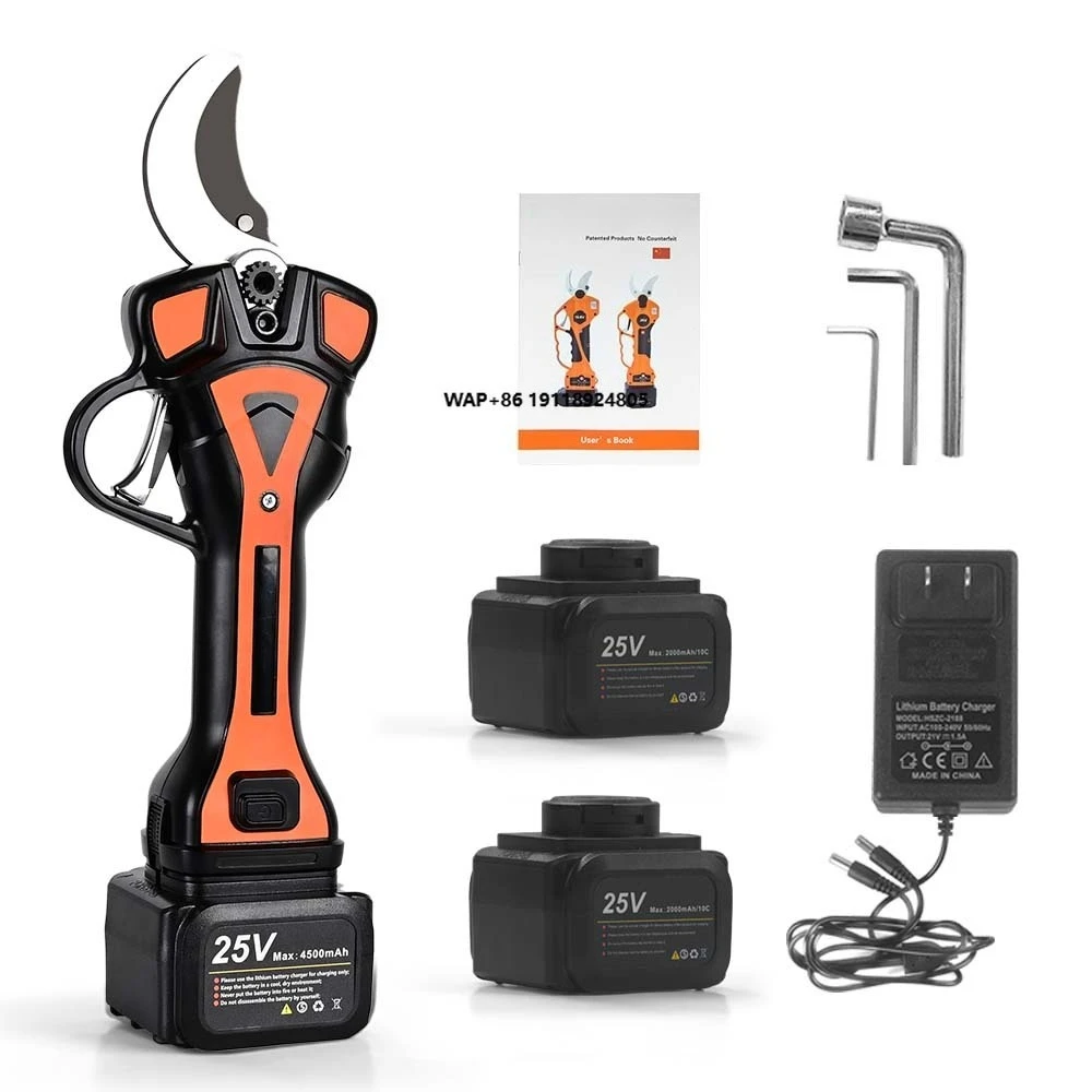 New 50MM(2inch) Battery Powered Electric Pruning Shears, Professional Cordless Electric Pruning Tree Branch Pruner