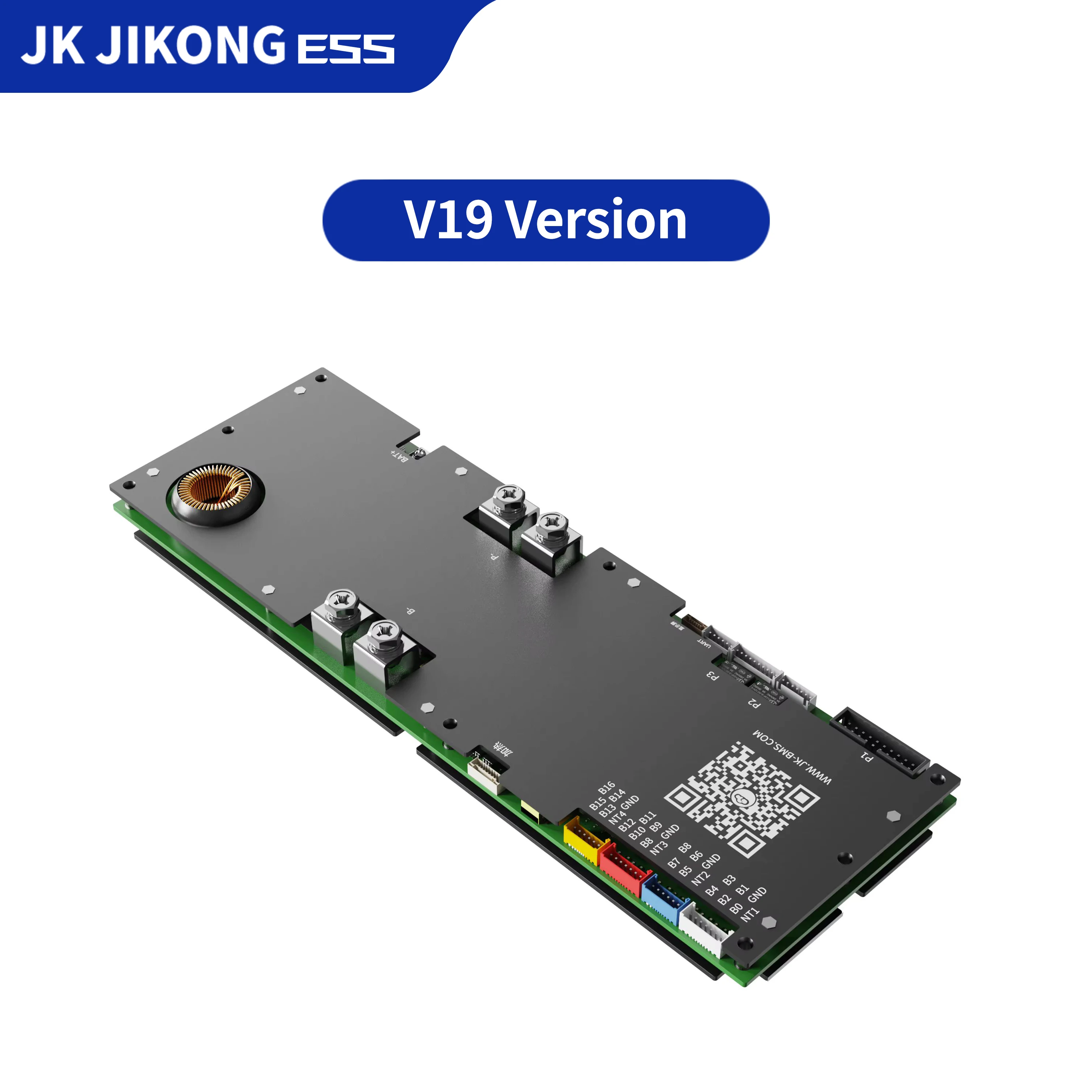 JK JIKONG V19 100A 200A 300A JK-PB2A16S30P Household Energy Inverter BMS 8S/24V 16S/48V Li-ion/ Lifepo4/ LTO Battery BMS LCD
