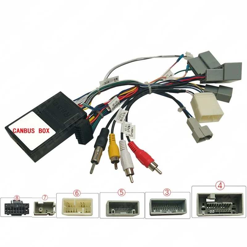 Arnés de cableado de Radio, decodificador de Bus CAN, enchufe a conector ISO, adaptador de Cable Android para coche para Honda CRV 2012-2013