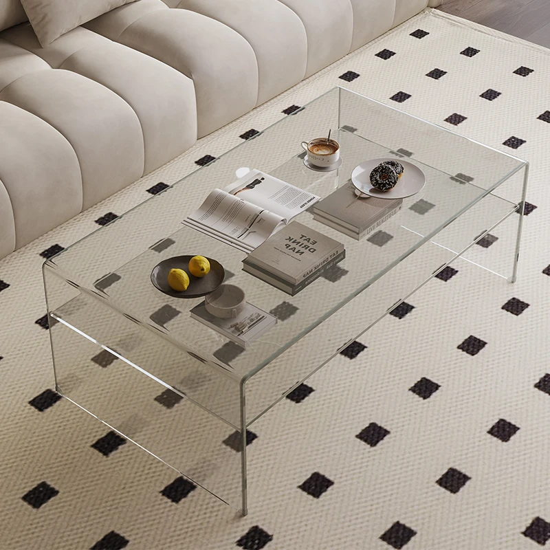 m Aesthetic Transparent Coffee Table Acrylic Storage Industrial Coffee Table Aesthetic Standing Mesas Living Room Furniture m