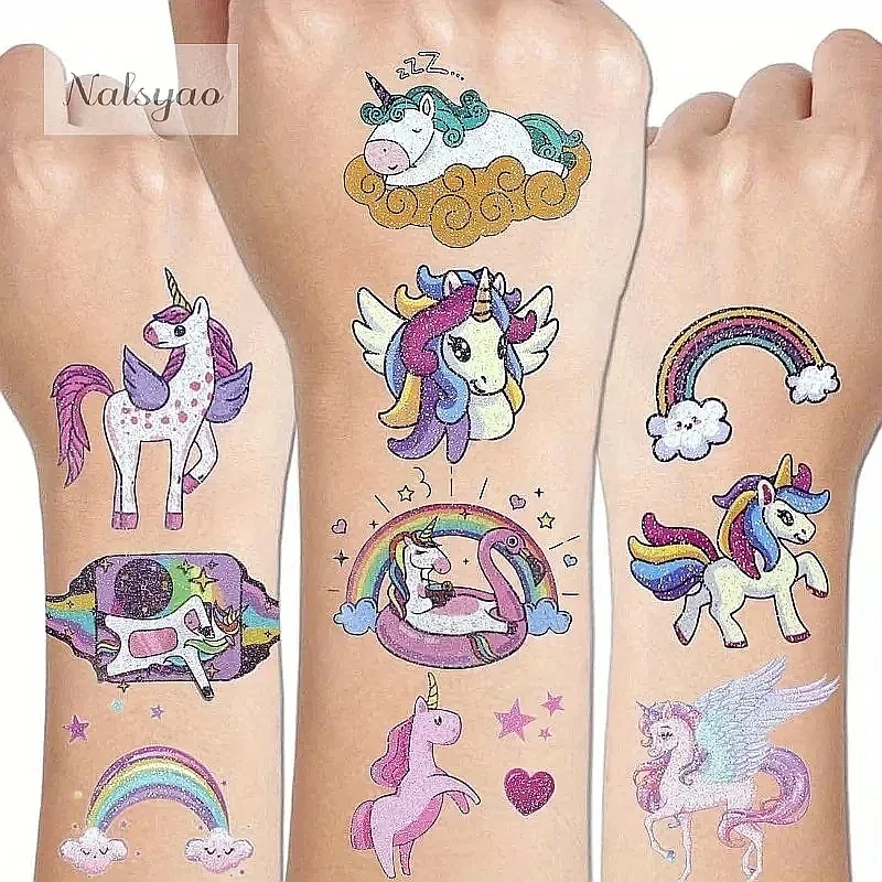 14Sheets Glittering Fantasy Tattoo Stickers for Kids Children Personalized Temporary Anime Decor