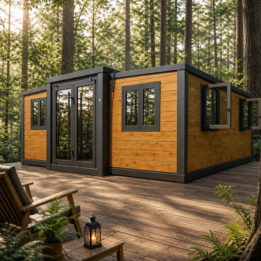 Modern China Expandable Folding Container House Prefabricated Modular Living Cabin Pod Mall Use Construction