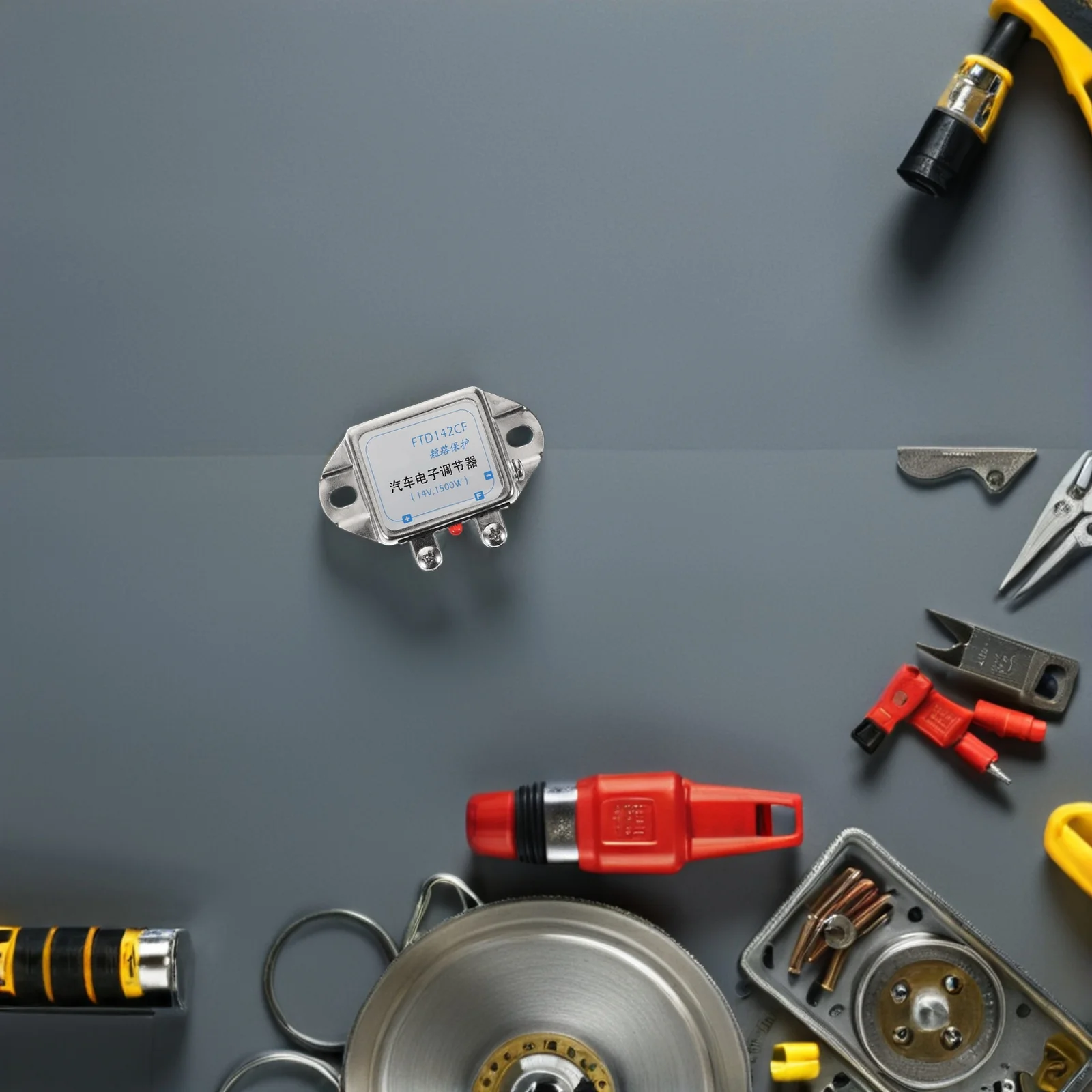 

Universal Voltage Regulator Stabilizer Silver High Power Intelligent Electronic Module For Car Generator Automatic Voltage