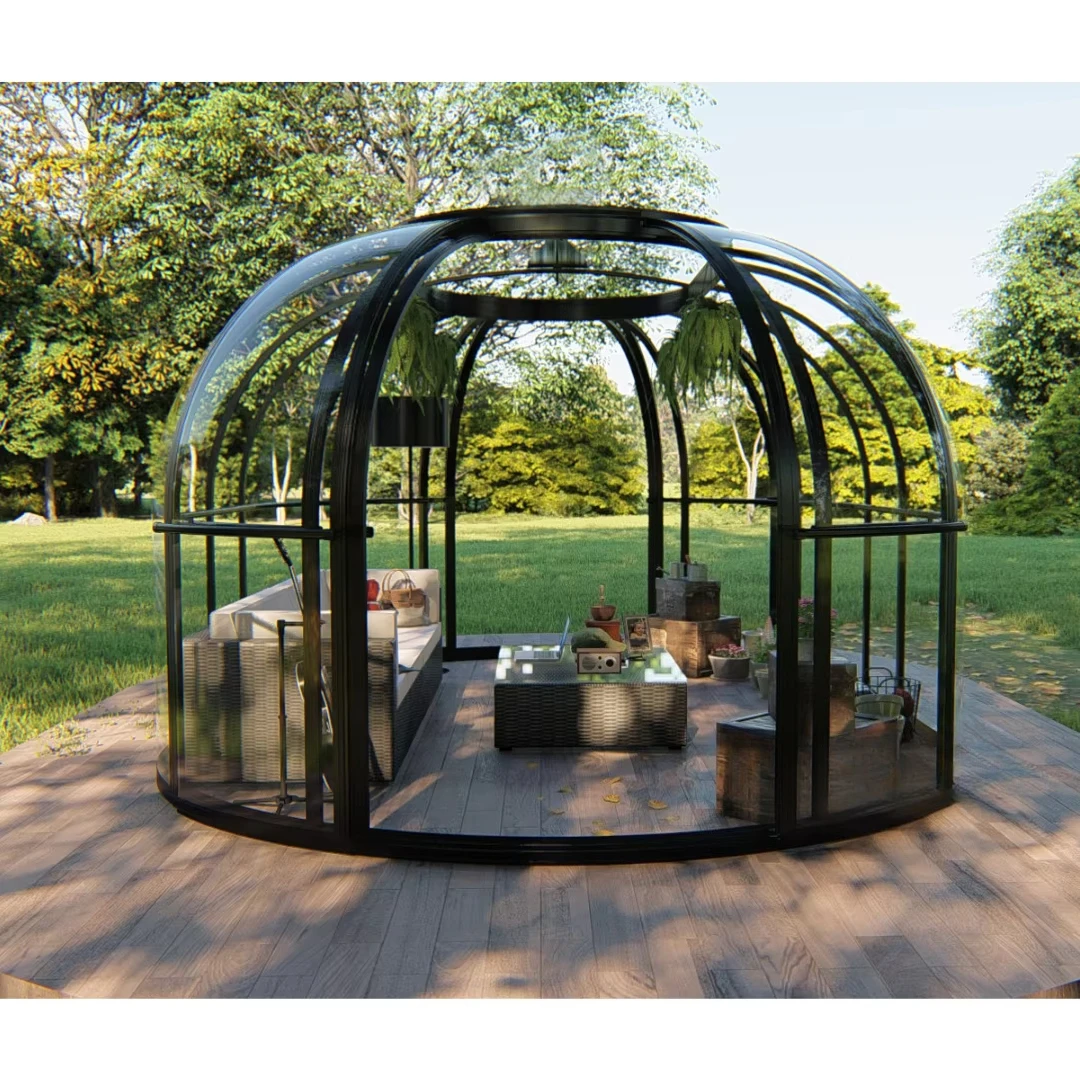G-MORE Oval Dome Sunroom Spa Pavilion GDB360 Outdoor Metal Aluminum Frame Greenhouse Used for Sale