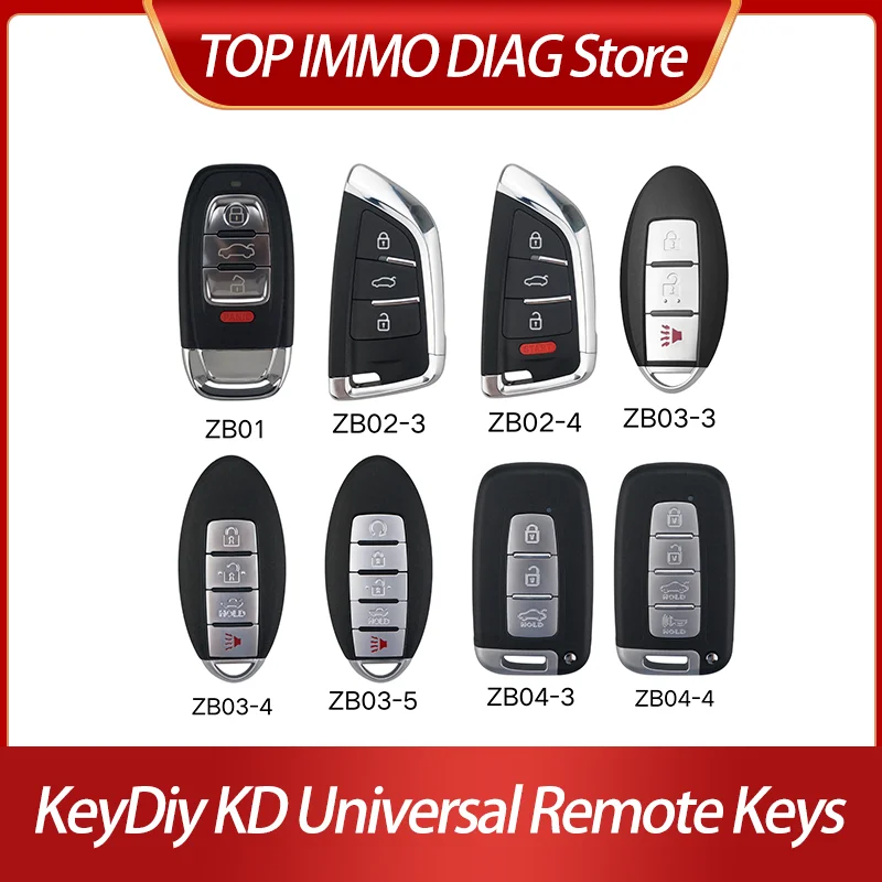 2PCS KeyDiy Universal keyless smart key ZB01 ZB02-3 ZB02-4 ZB03-3 ZB03-4 ZB03-5 ZB04-3 ZB04-4 ID46/47/48/49/4A KD900/MINI/X2/X4