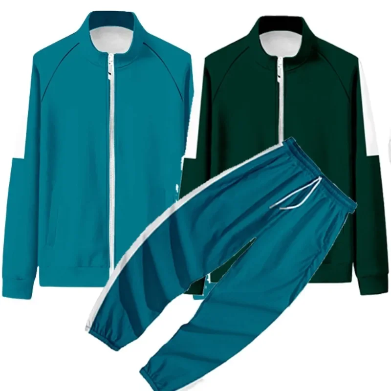 Kostium Cosplay Gra Juego Del Calarmar Koreański Dramat Jeux De Disfraz Męska Sportowa Bluza z Kapturem Kurtka Dresowy Strój Drużynowy