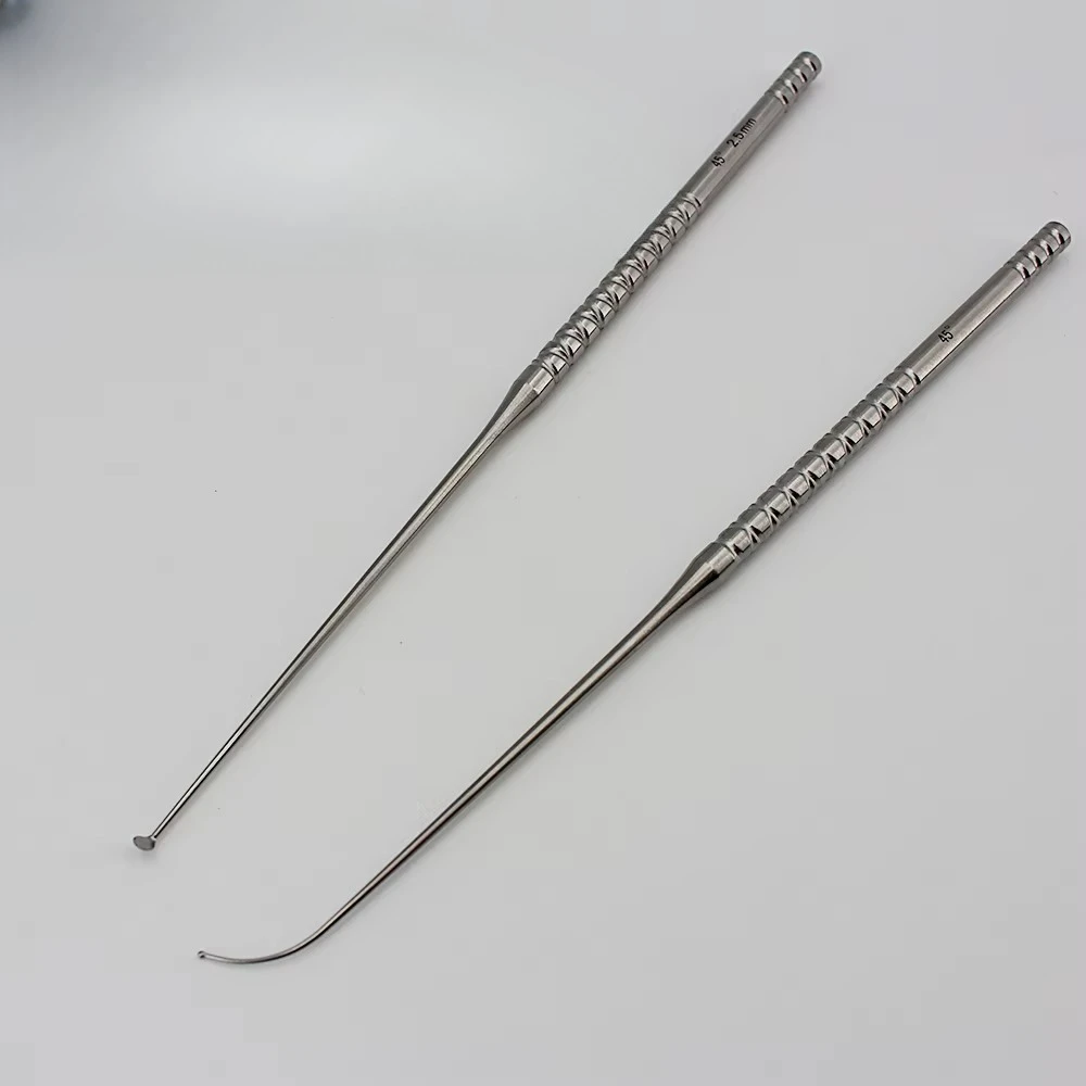 Manual Micro Ear Periosteum Hook Elevator Curette Knife Probe for ENT Otology Operating Otoscopy fast shipping