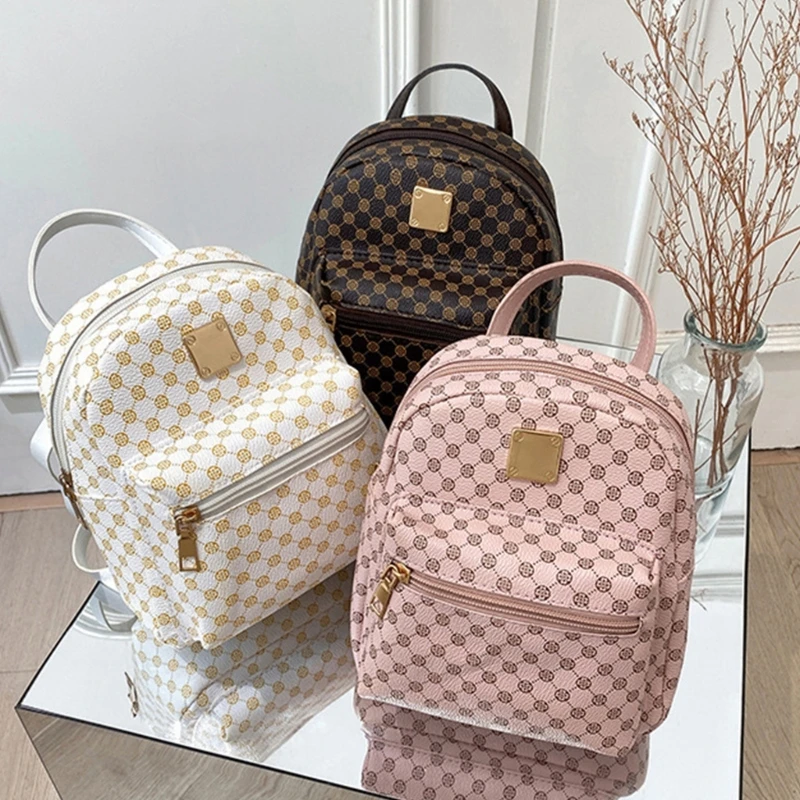 Stilvoller bedruckter Mini-Rucksack, PU-Rucksack, Tagesrucksack für Studenten und Profis