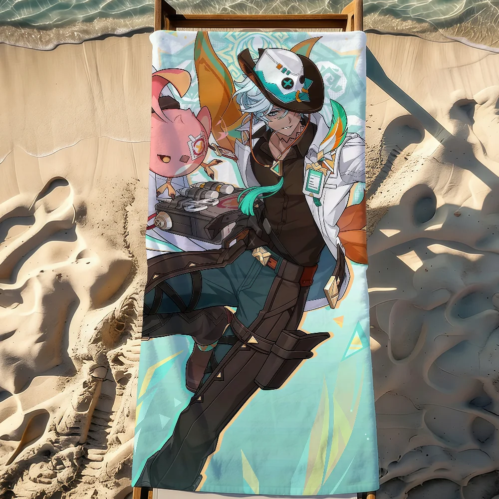 Game Ifa Genshin Impact Towel Sports Quick Dry Travel Camping Gear Sandproof Soft Light Large Beach Towel