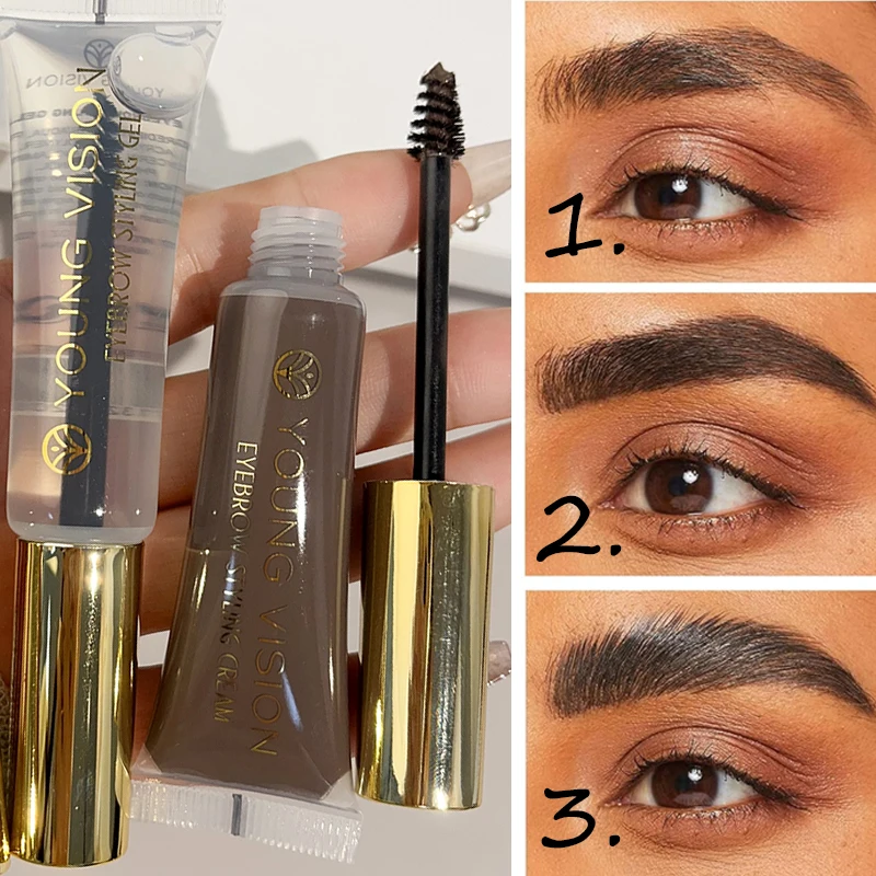 Sobrancelha Mascara Gel, Clear Setting Brow Glue, impermeável Tinted Brow Gel, Brows Filler Dye, Brow Lift, Fast Sculpt Eye Makeup