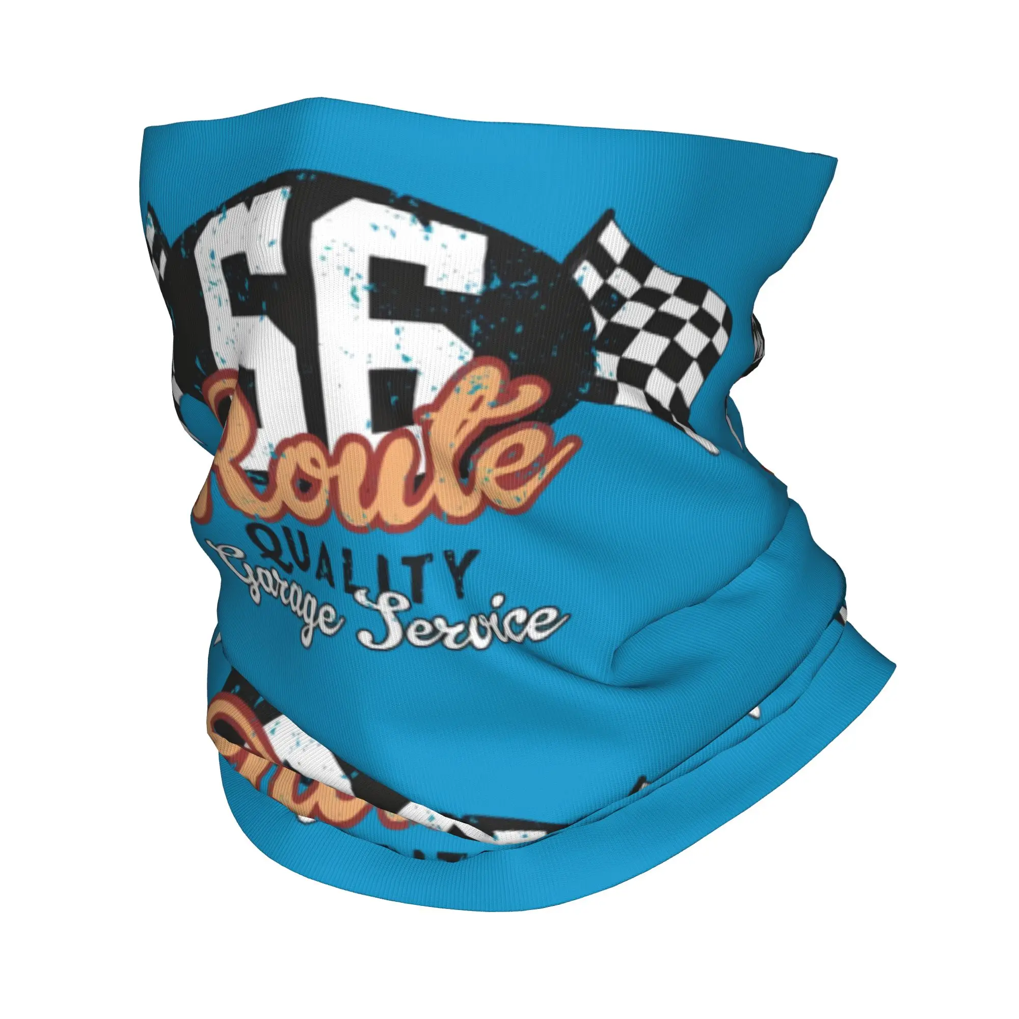 

Custom Americana US Route 66 Winter Headband Neck Warmer Women Men Ski Camping Tube Scarf The Mother Road Face Bandana Gaiter