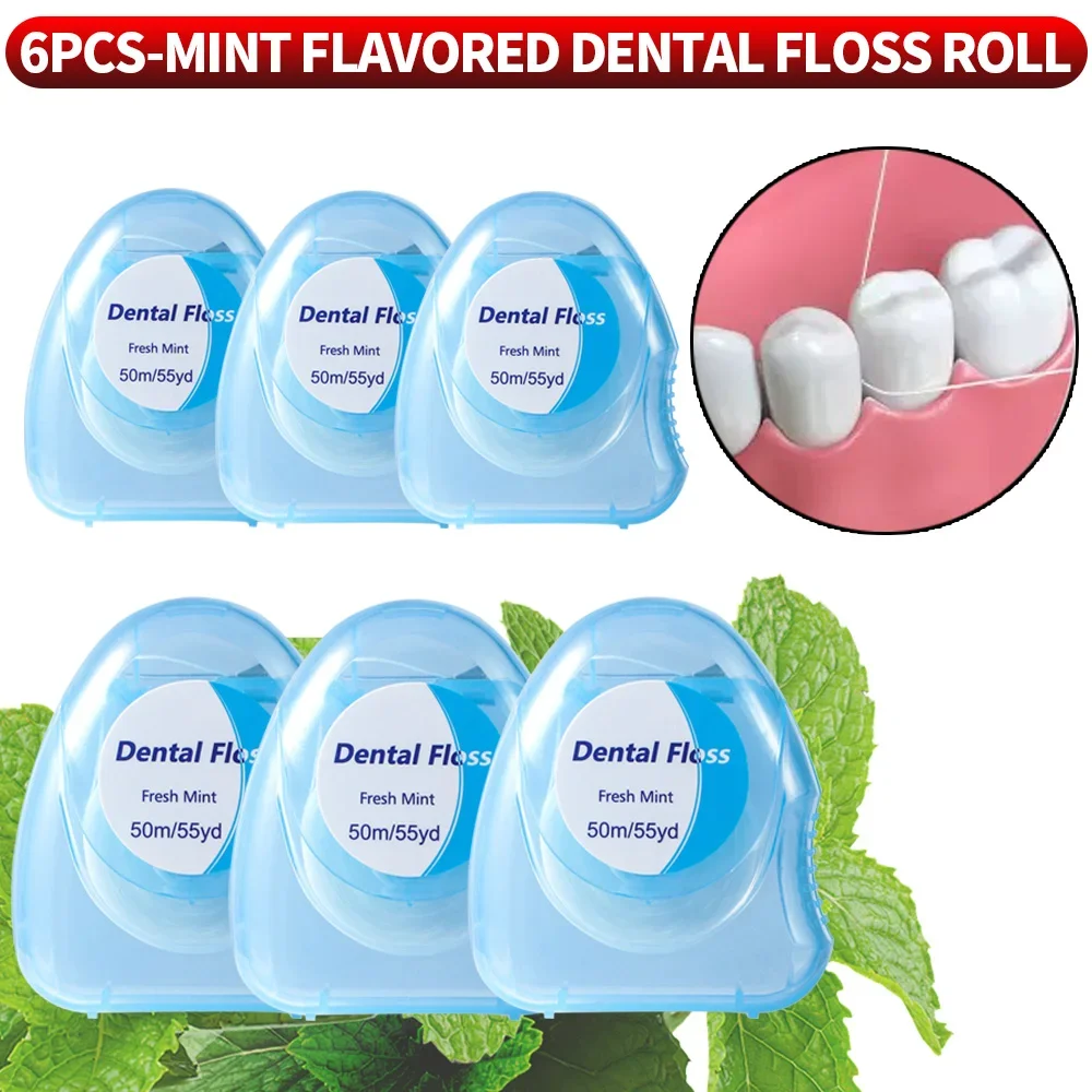 3pcs/2pcs/1pc Mint Flavored Dental Floss, Compact, Convenient, and Fast for Cleaning Between Teeth Gaps