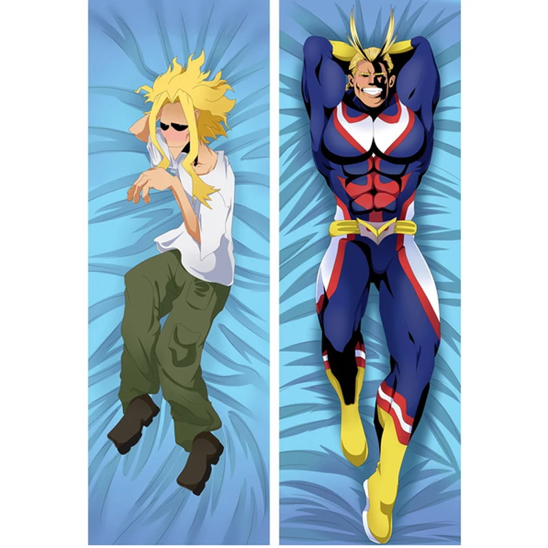 2WAY/WT Japanese Anime All Might Dakimakura Pillow Case Boku No Hero Fullbody Hugging Cosplay Cushion Cover