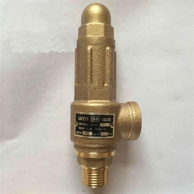S10 Brass safety valve Steam Adjustable Pressure for pressure tank spring type Temperature & Pressure Relief safty valves