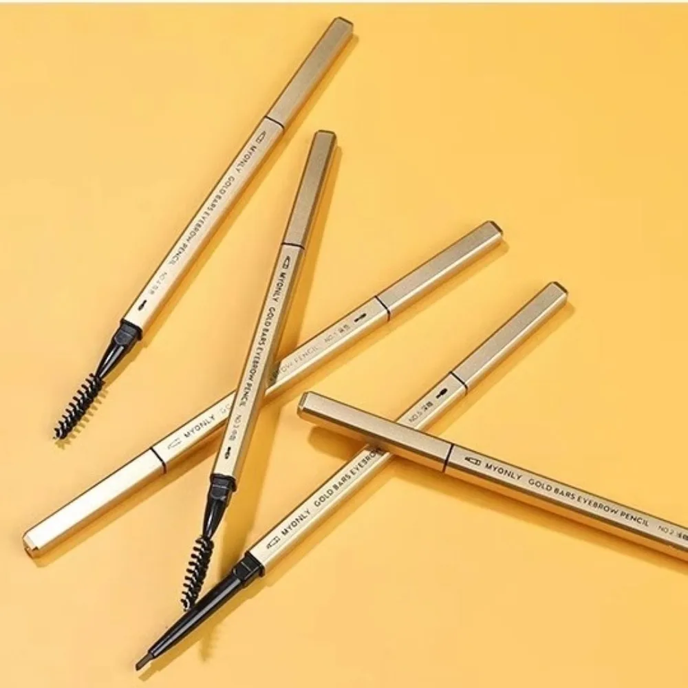 Gorąca Wodoodporna Dwustronna Kredka do Brwi Odporna na Rozmazywanie Gładki Pisak do Tatuażu Brwi Trwały z Pędzelkiem Sztyft do Brwi