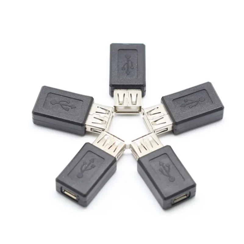 Adaptateur USB 2.0 Type A femelle vers Micro USB B, convertisseur de prise, connecteur USB 2.0 vers Micro USB, noir, nouveau, 1-3 pièces