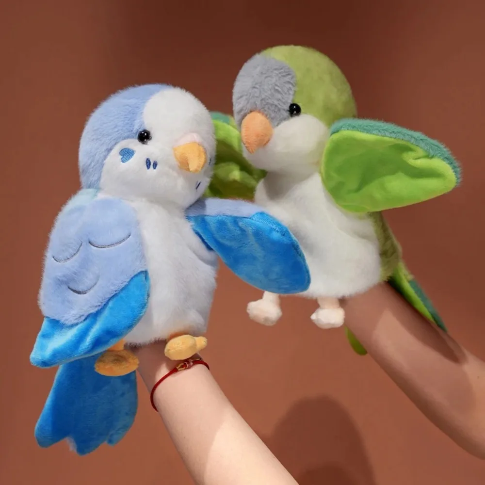 Kawaii Bird Hand Puppet Cockatiel Monaco Parrocchetto Puntelli di gioco Budgerigar 20 cm