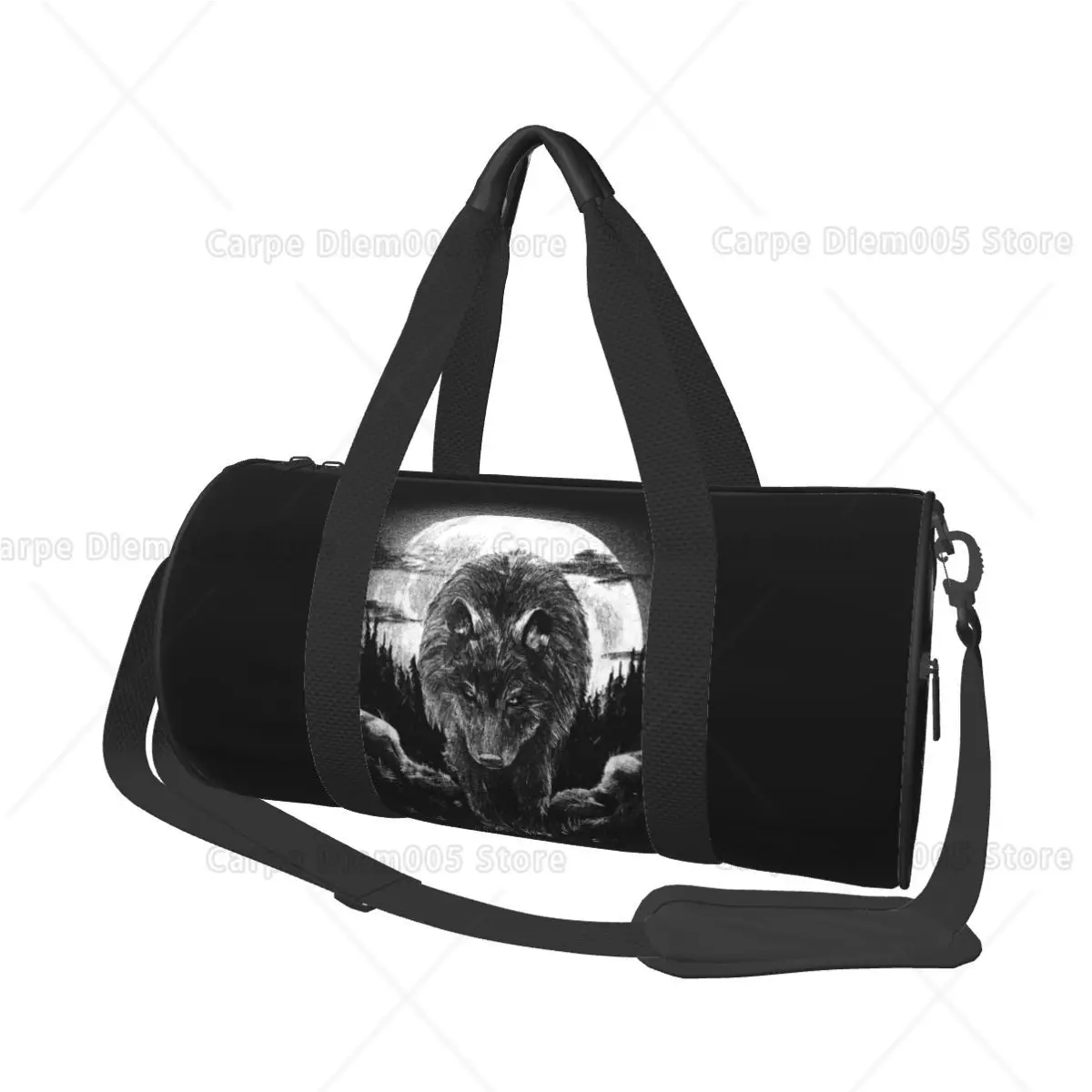 

Сумка для йоги и спортзала «Мистический ночной волк, возвещающий о реве» для мужчин и женщин, дорожная сумка для путешествий, спортивная сумка для ночевки