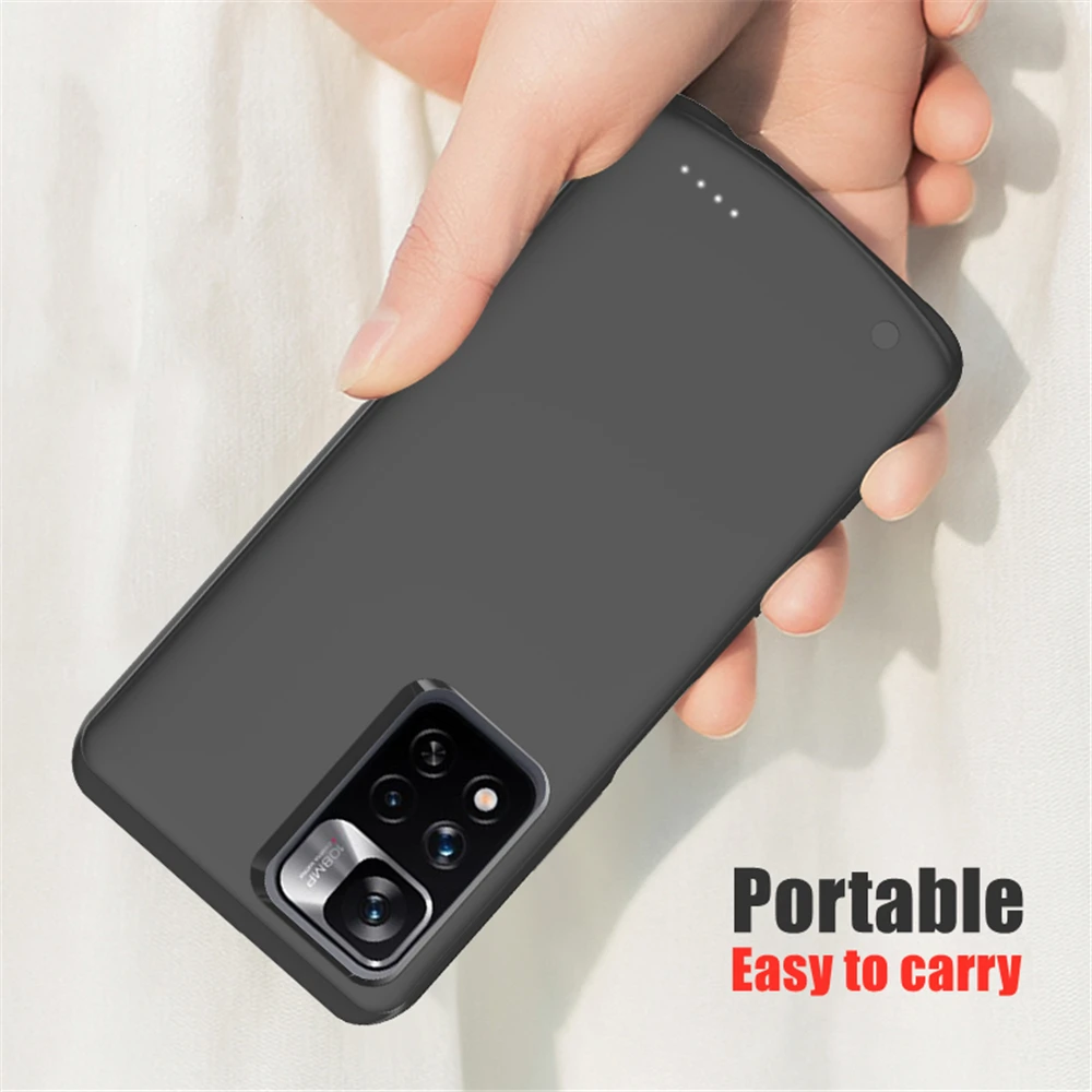 6800Mah For Xiaomi Redmi Note 11 Battery Case Note11 Pro Phone Case Redmi Note 11 Pro Plus Battery Charger Case Power Bank Cover