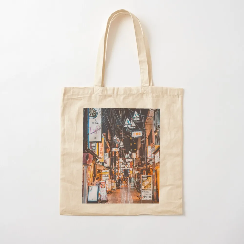 Sea Of Tokyo Lights Tote Bag Reusable bags tote bags cloth bags for beach the Canvas