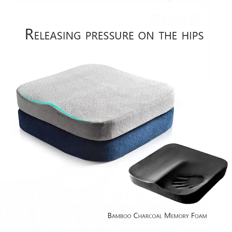 Mesh Porosity Memory Foam Office Chair Seat Cushion Pain Relief for Coccyx Hemorrhoid Tailbone Prostate Sciatica Pelvic Sores