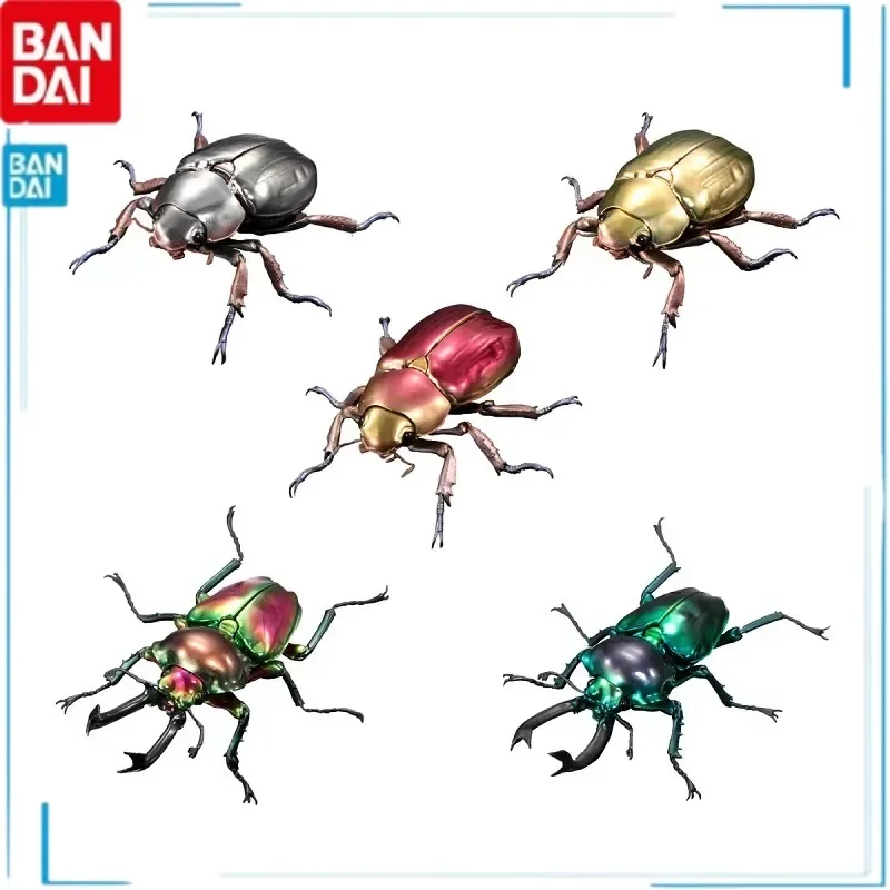 BANDAI Biology Illustrated Guide Scarab Beetles Gashapon Children's Day Gifts Collect Ornaments Amusement Figure Model Toys