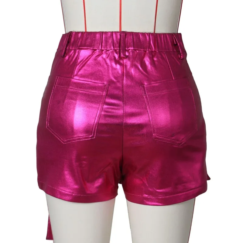 Pantaloncini cargo a trapezio cargo ad alta elasticità da donna estivi 2025 Pantaloncini cargo multitasche asimmetrici alla moda