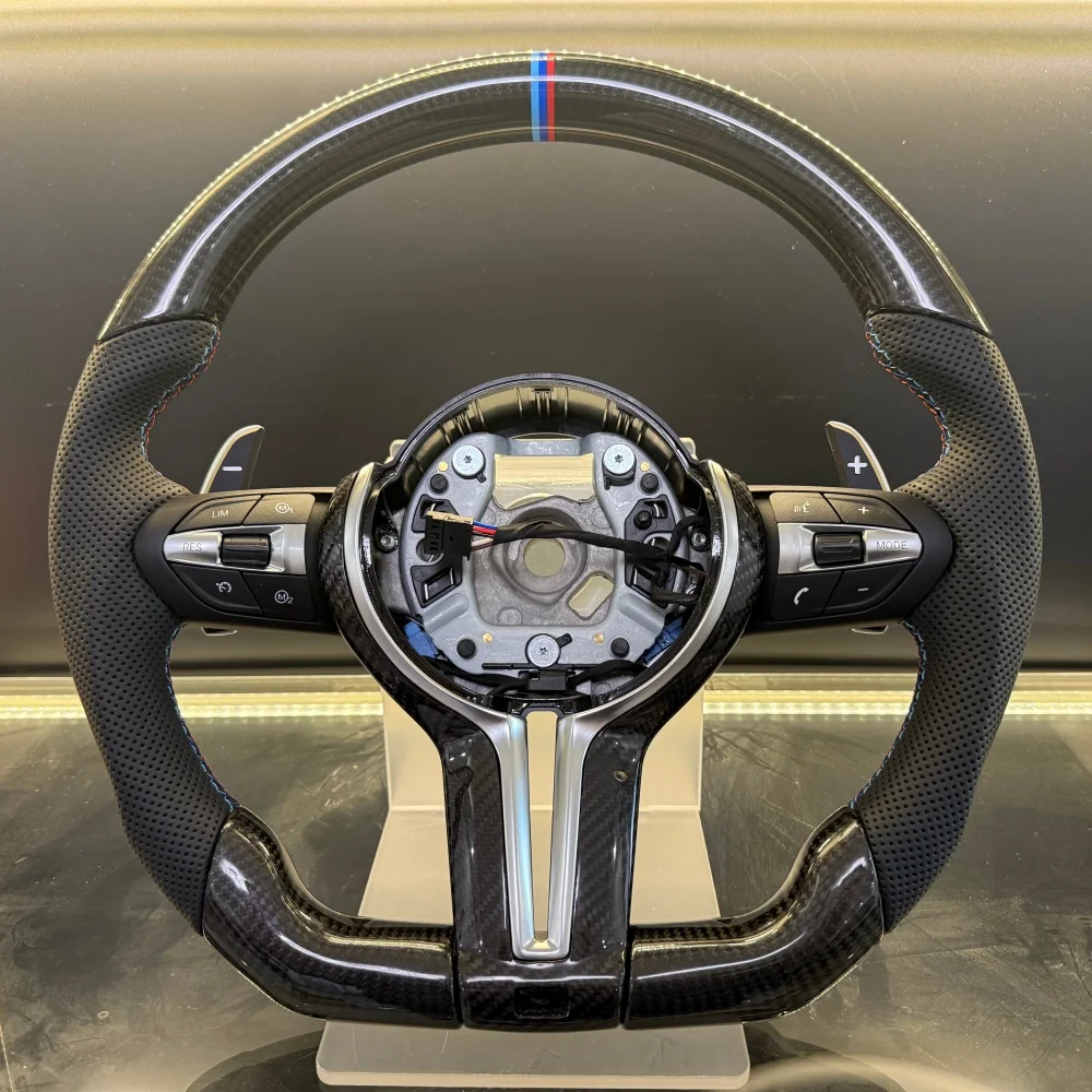 Sports Carbon Fiber Voiture Volant Steering Wheel For BMW F10 F20 F30 F31 F34 E46 E71 E87 E90 E91 135i 430i