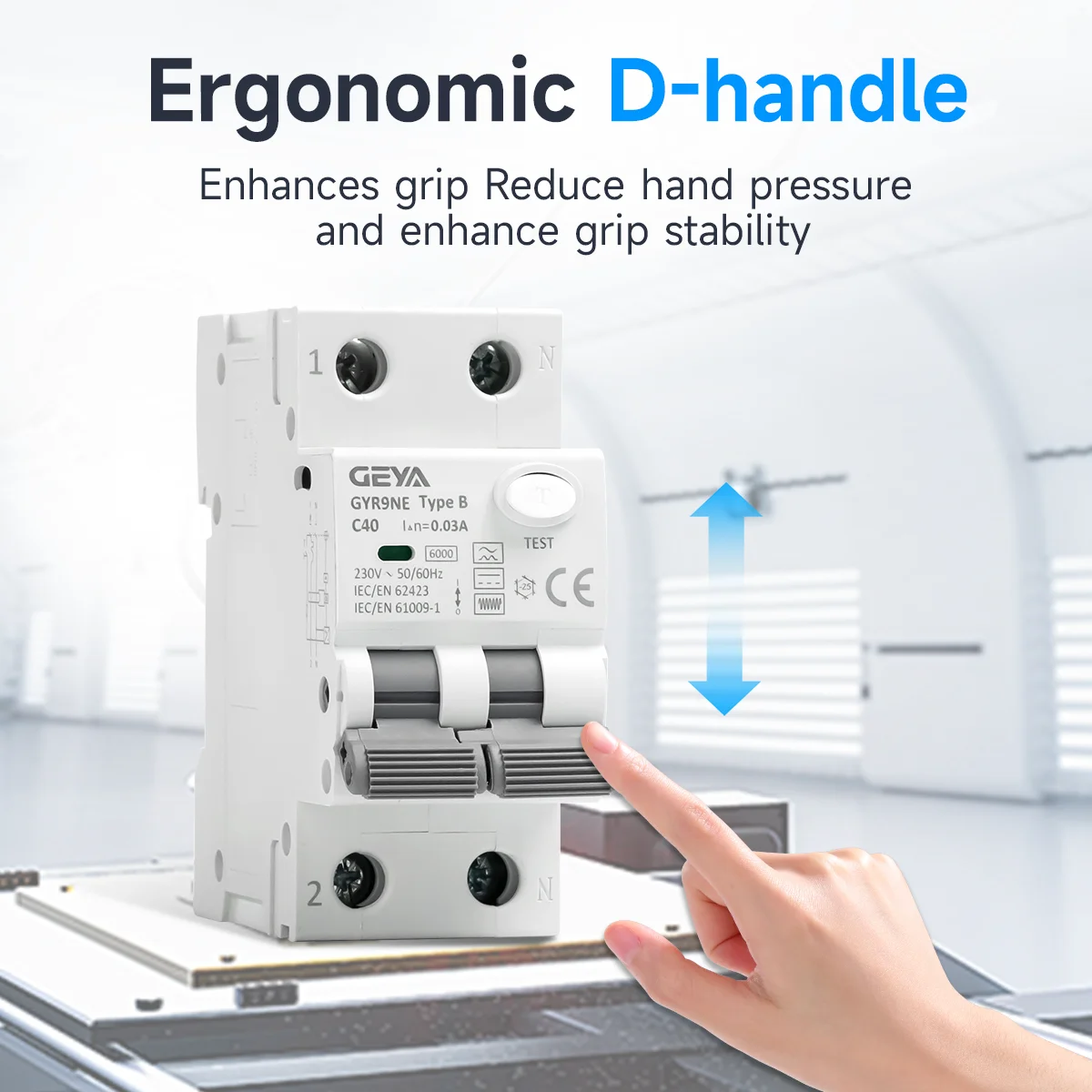 GEYA 30mA Type B RCBO Residual Automatic Circuit Breaker Current Operated Overload Protection DC Electric Vehicle EV Charging