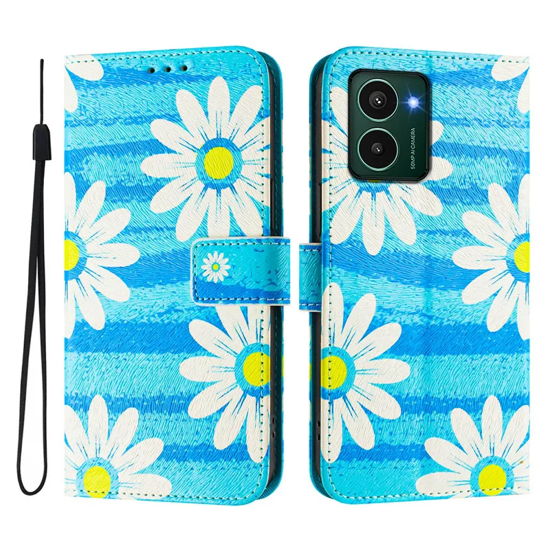 XR 20 Leather Phone Case For Nokia HMD Pulse Pro Skyline Plus XR20 X30 X20 X10 Flip Cover Wallet Magnetic Painted Cases Flower