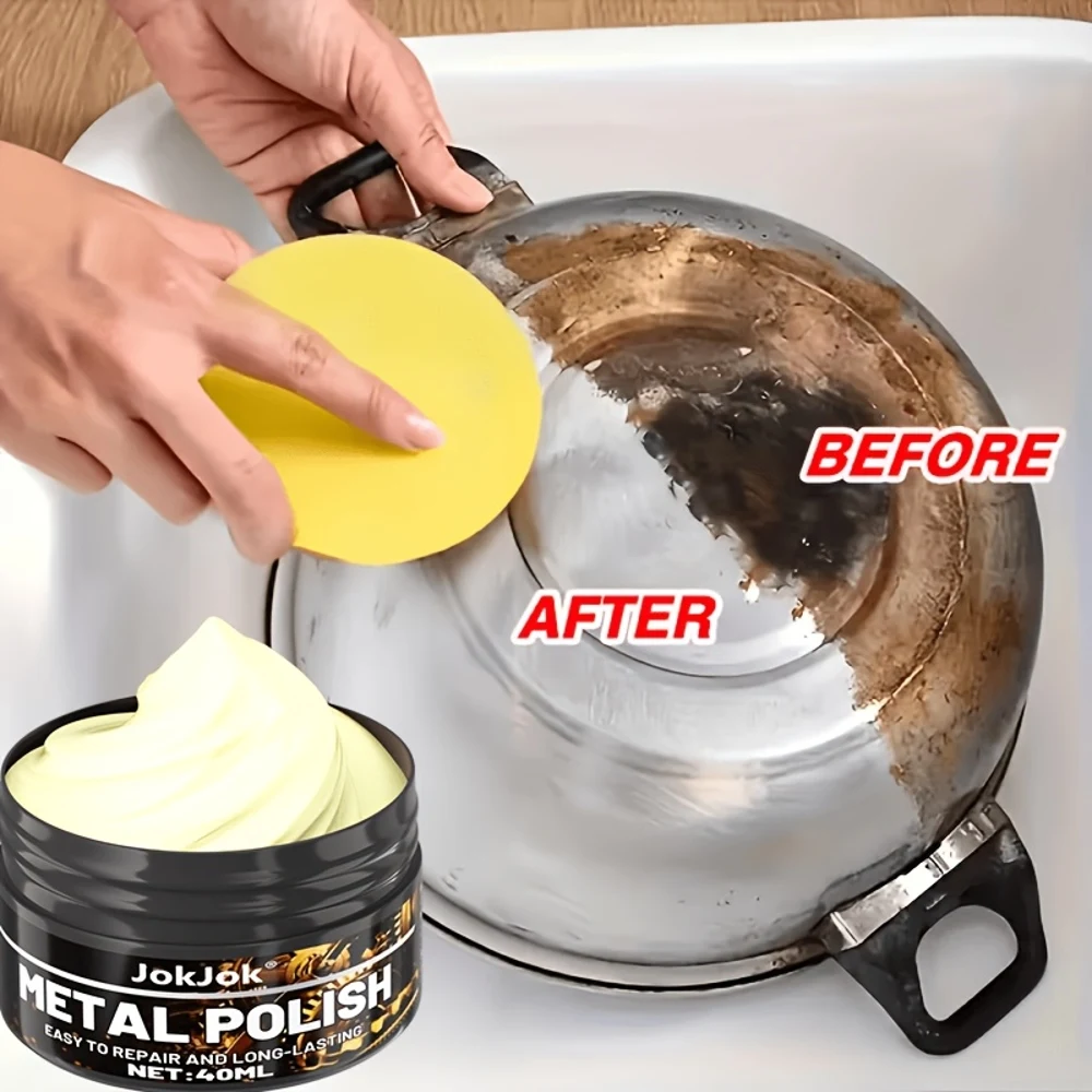 All-Metal Polishing Cream, Metal Repair Paste - Effective Chrome, Stainless Steel And Painted Metal Gloss Restoration Cream with