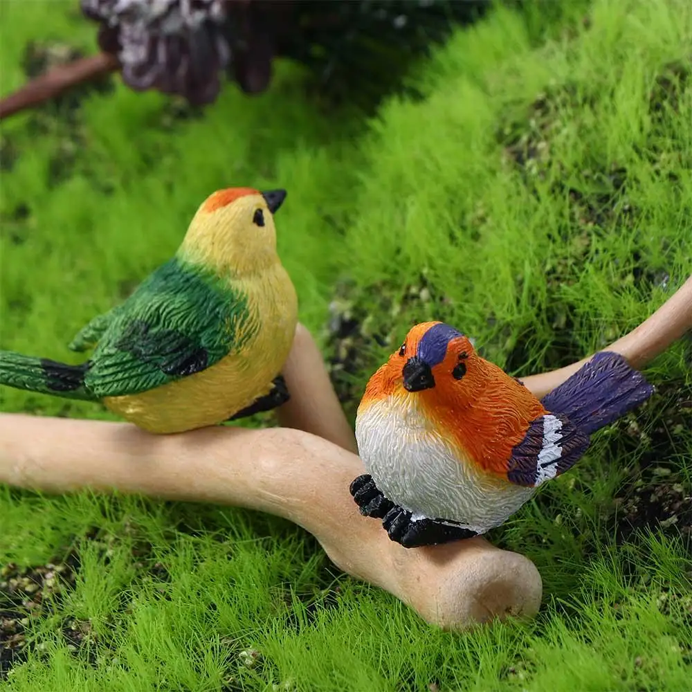 Succulent Plant Little Birds Dollhouse Bonsai Ornaments Micro Landscape Miniature Figurines Fairy Garden Decor Home Decor