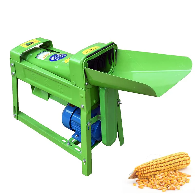 Corn Thresher Electric Small Household Electric Vertical Machine Threshing 1000KG/hour Horizontal Machine Motor Speed 2800 Rpm