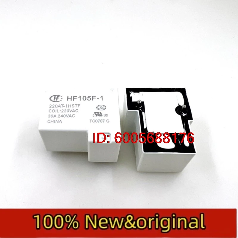 10PCS HF105F-1-220AT-1HSTF 220VAC set of normally open 4-pin 30A240VAC Hongfa relay T90, Original & Brand New