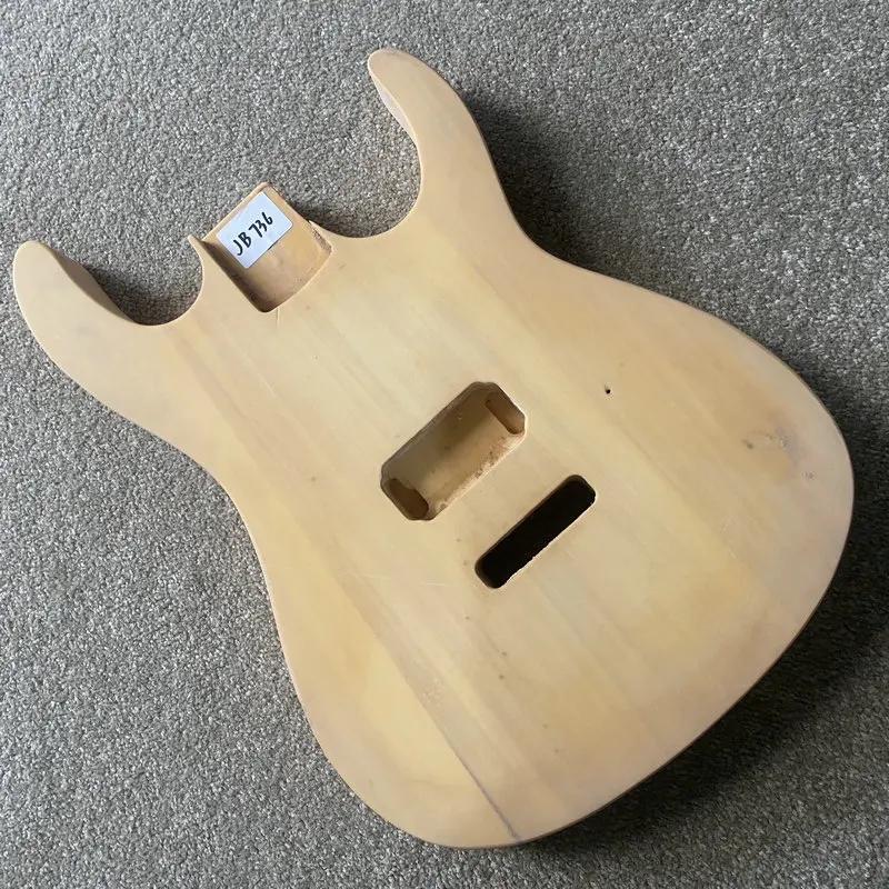 

JB736 Custom Order Unfinished 6 String Electric Guitar Body in Solid Basswood One Humbucker Pickups Custom Bridges DIY Replace