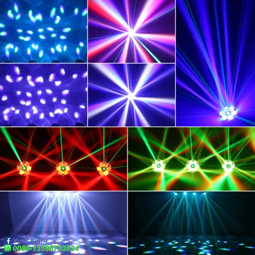 RGBW 4in1 LED Bee Eye Laser Rotating Beam Effect Moving Head Light by DMX512 For Disco Club Live Show Bar DJ Wedding Halloween