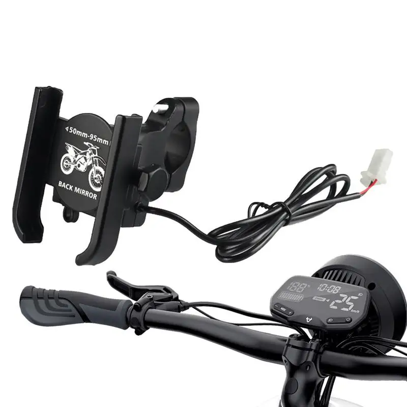 

Cycle Phone Holder Mount Cycle Phone Mount Safe Stable Cell Phone Holder Sturdy Aluminum Alloy Cell Phone Stands For Electric