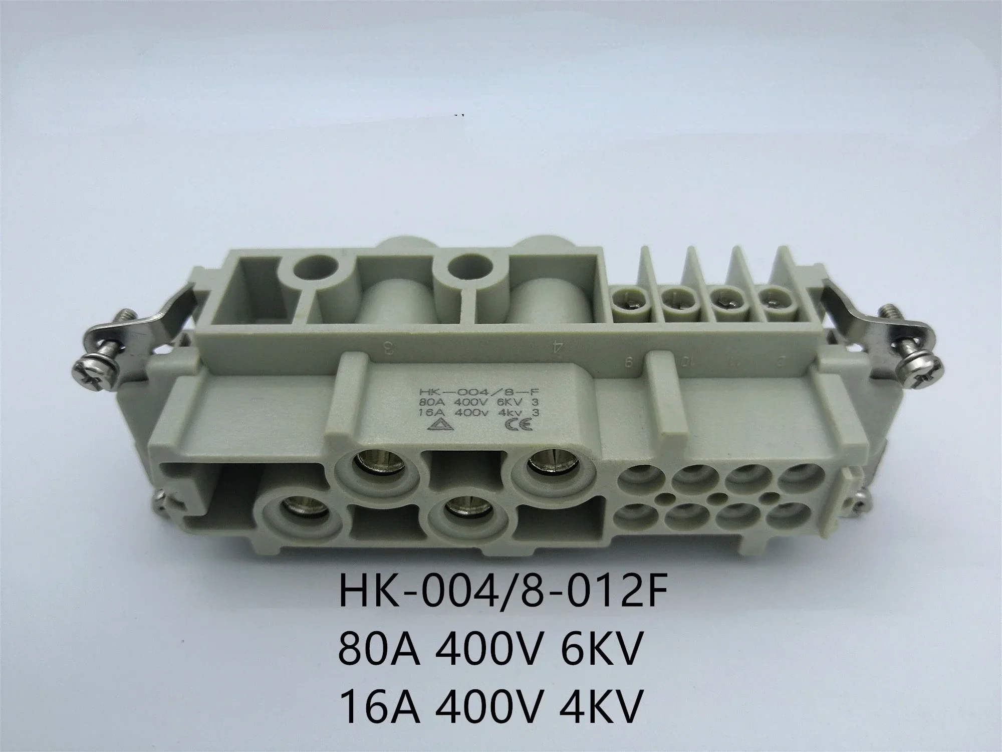 Rectangular Heavy-duty Connector 4+8 12-pin Aviation Plug HK-004/8-012M/F 4-pin 80A+8-pin 16A