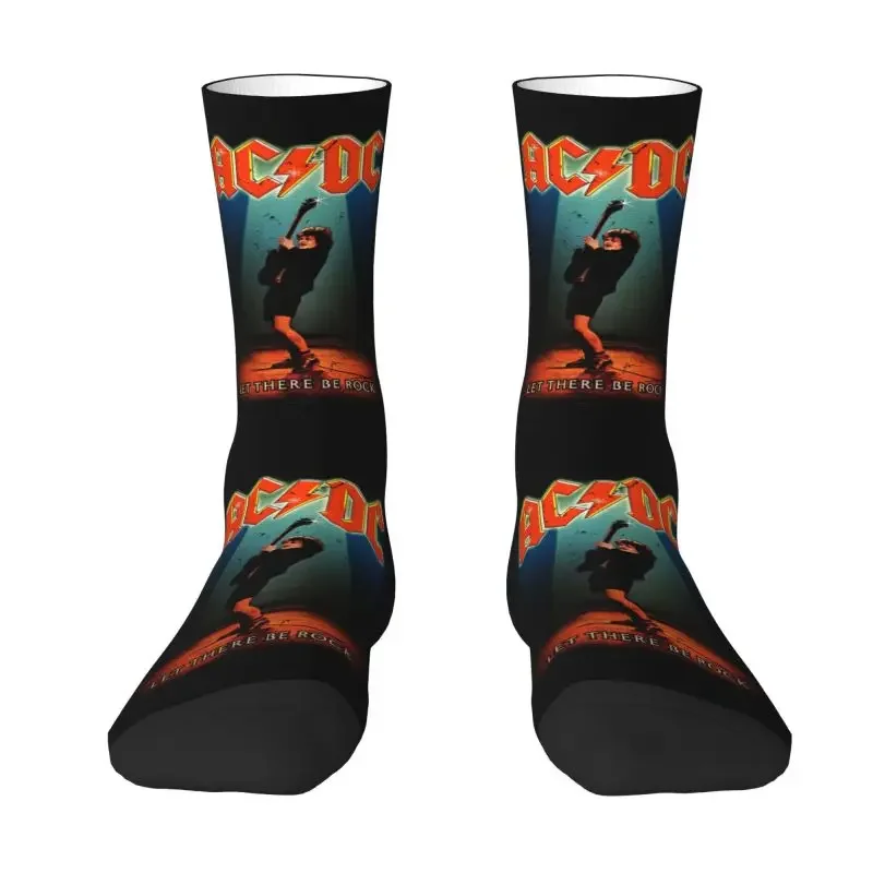 Y2K Fashion Vintage Rock AC DC Women Men Warm 3D Print Heavy Metal Music Band Sports Football Socks