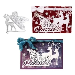 DIY Christmas deer carriage metal carbon steel knife die paper art club embossing etching cutting knife die