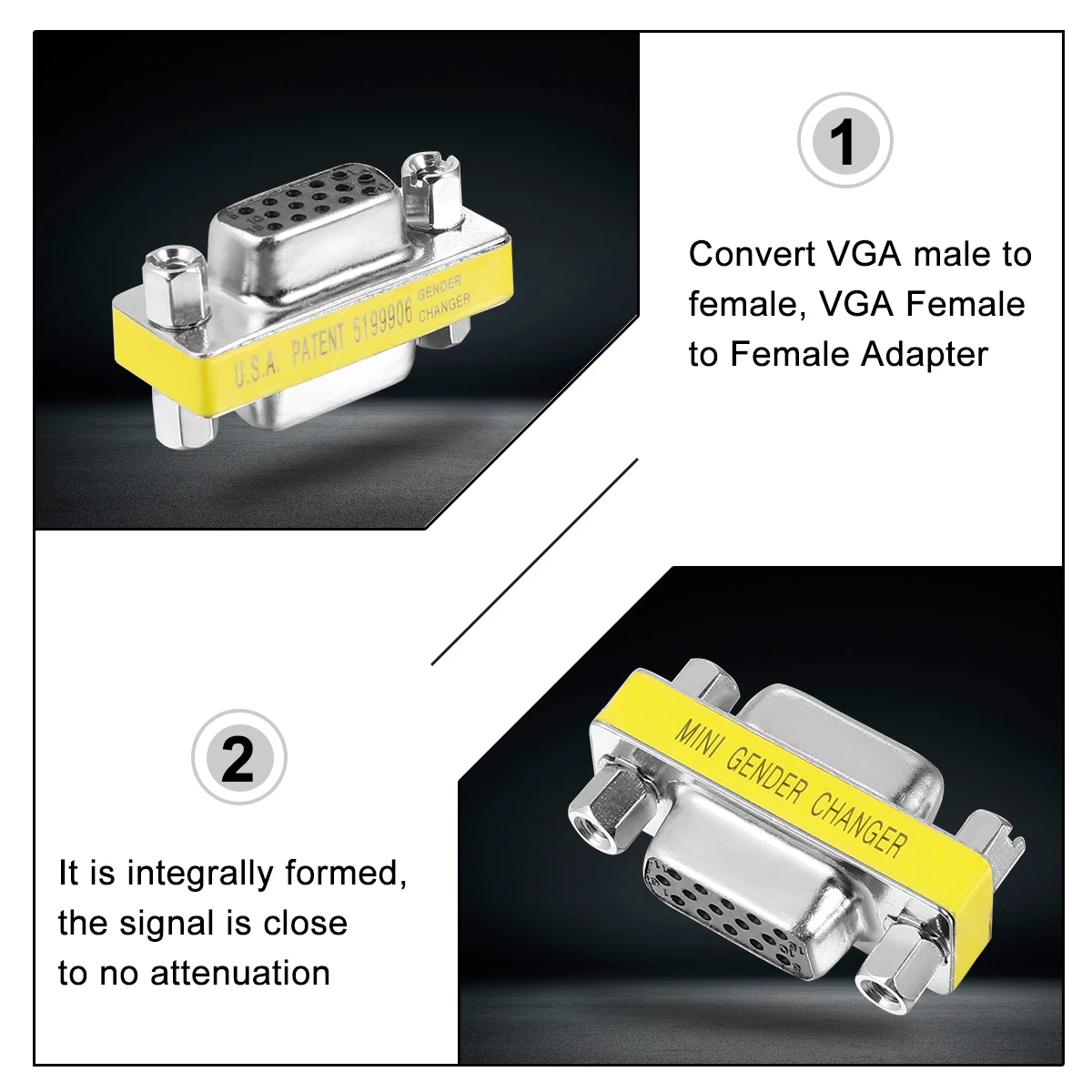 

VGA Female to Female Adapter VGA SVGA Adapter VGA Female Coupler VGA Female Adapter VGA coupler