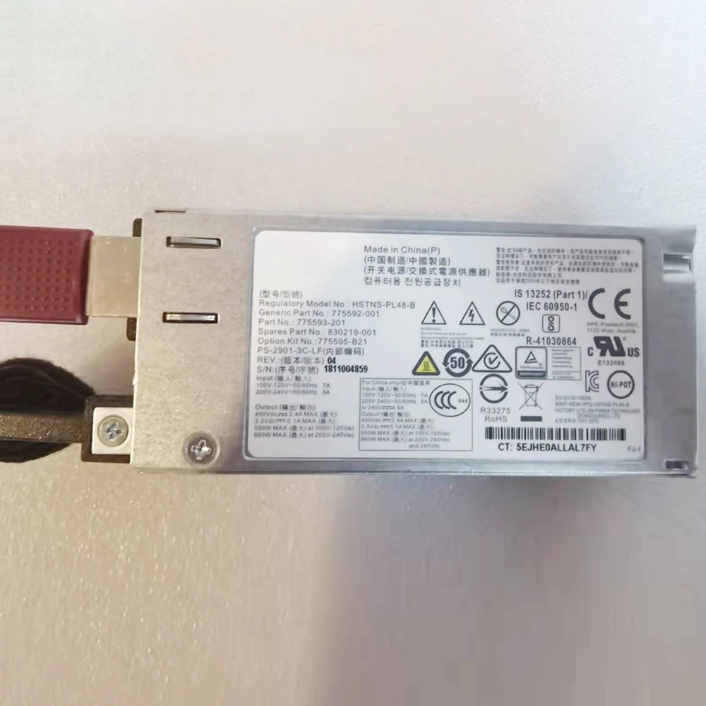 HSTNS-PL48-B para fuente de alimentación del servidor HP DL20 160 G9 775595 -B21 775592 -001 900W