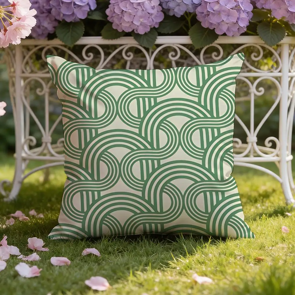 Chain Print Cushion Cover Home & Car Dual-Scene Pillow Cover: Reversible for Premium Comfort