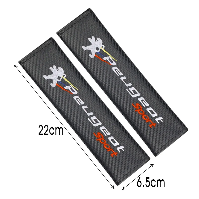 2 قطعة الجلود القطن مقعد السيارة حزام منصات سلامة حزام الكتف وسادة لبيجو 206 307 308 3008 207 208 407 508 2008 5008 107 #2