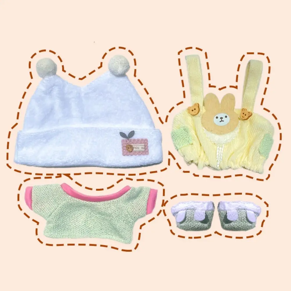 

Animal Style 20cm Plush Doll Clothes Purple Sweet Stuffed Dolls Dress Set Jumpsuit Cute Mini Plush Doll's Clothes Kids Girls